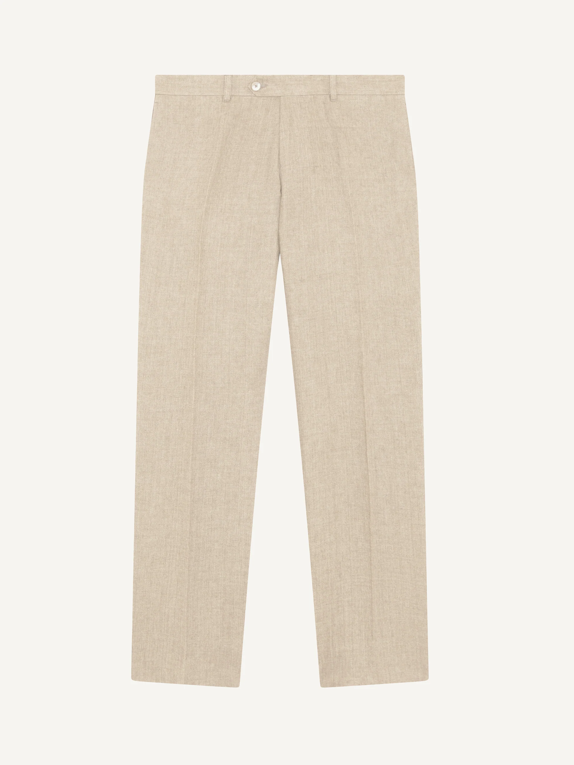 Mens Frescobol Carioca Casual Suit Trousers In Sand