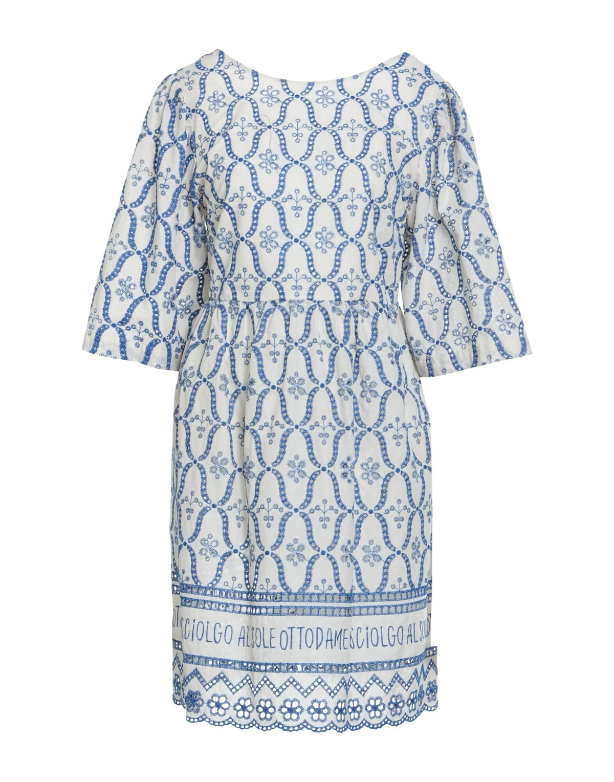 Ottod'Ame Women's Round Neck Lace Mini Dress