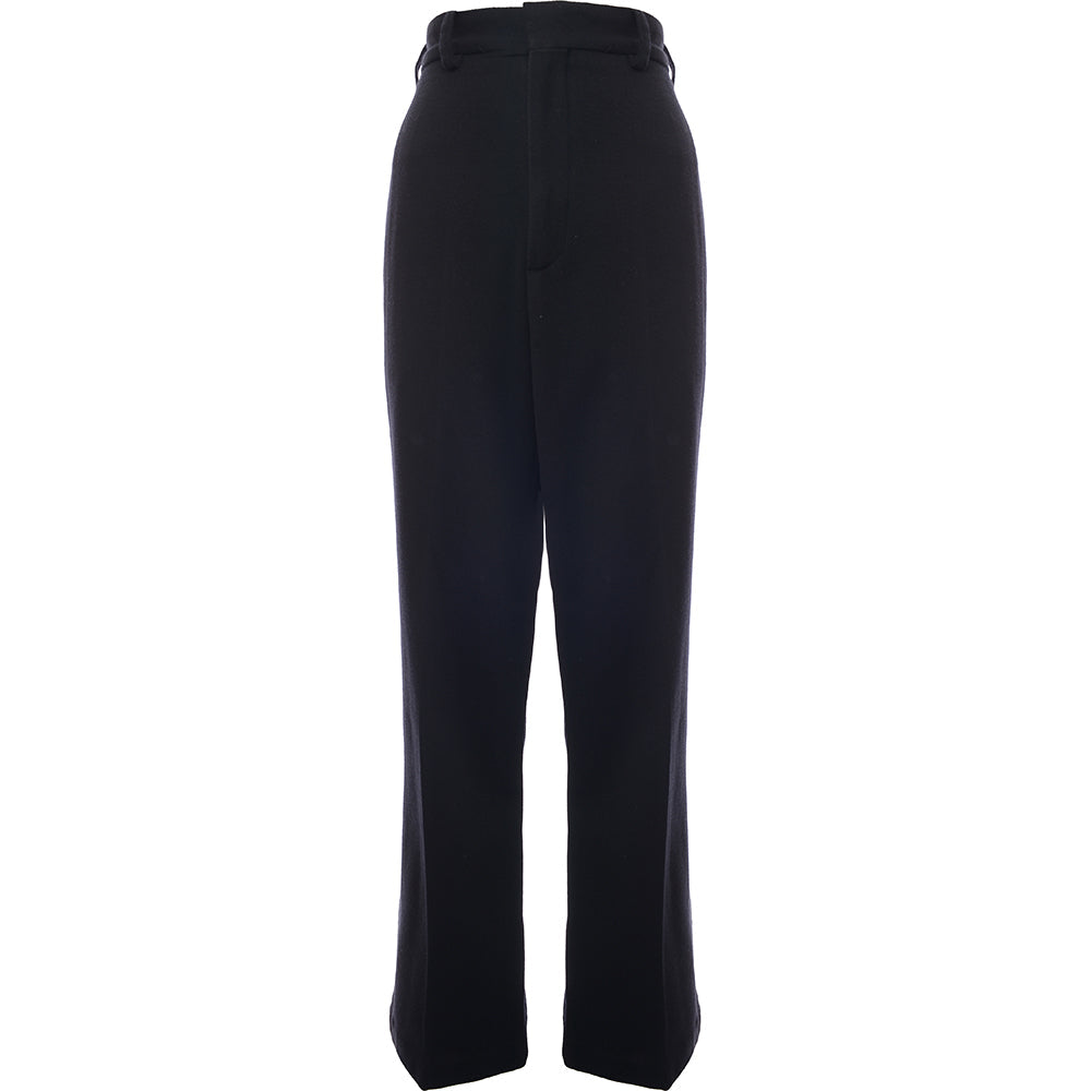 RAEY Womens Recycled Blend Uniform Wide Leg Trousers in Navy