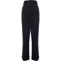 RAEY Womens Recycled Blend Uniform Wide Leg Trousers in Navy