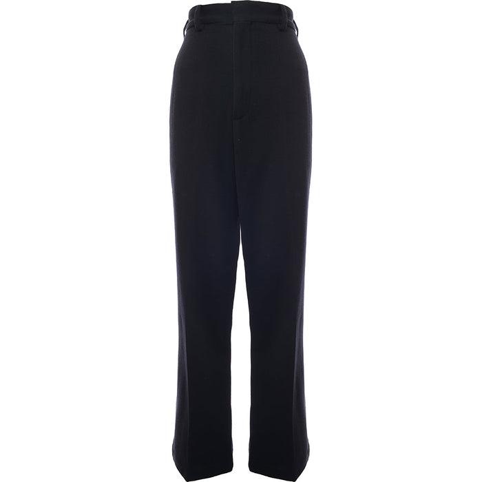 RAEY Womens Recycled Blend Uniform Wide Leg Trousers in Navy