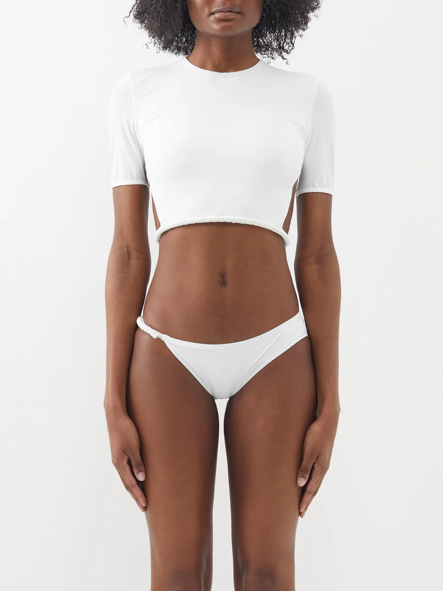 Womens Christopher Esber Bikini Bottoms In White