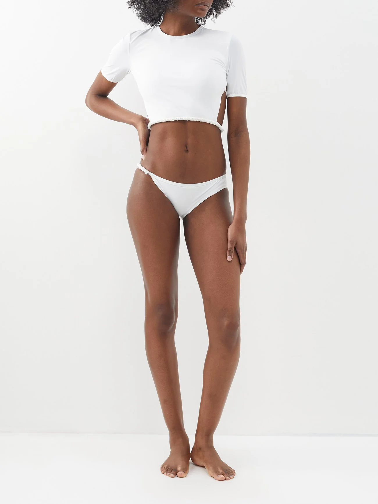 Womens Christopher Esber Bikini Bottoms In White