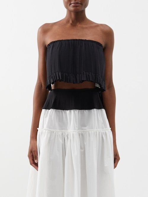 Womens Renata Brenha Crop Tops In Black