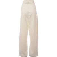 RAEY Womens Drop Organic Cotton Low Rise Baggy Jean in White