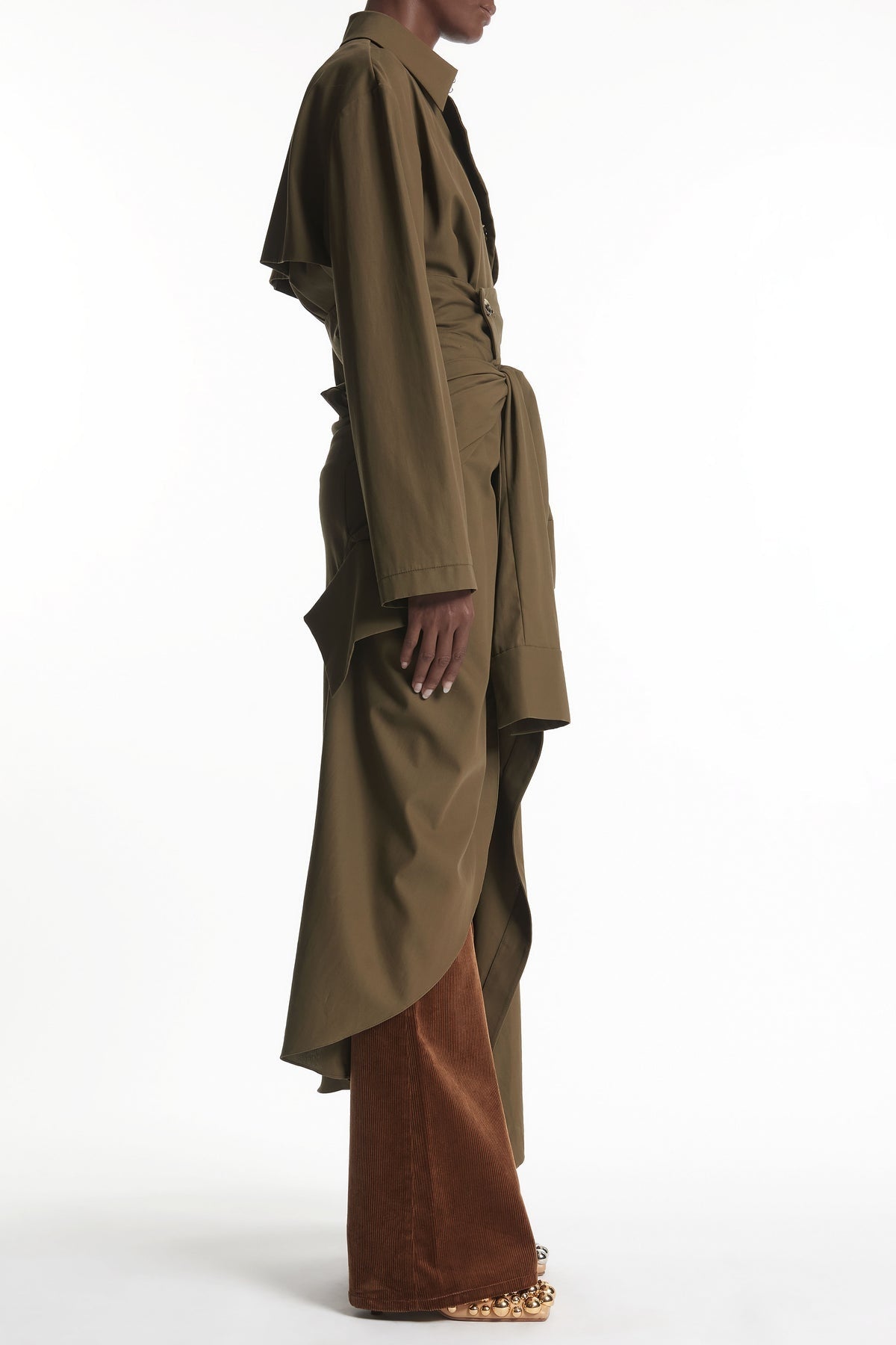 Womens A.W.A.K.E. Trench Coats In Dark Green