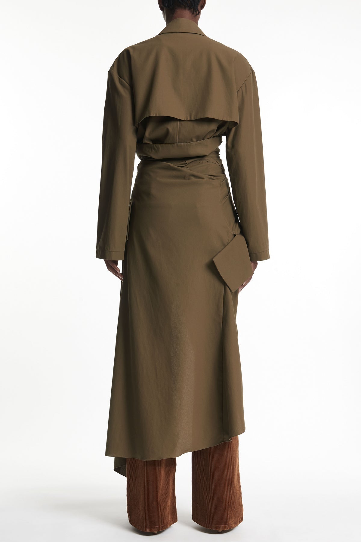 Womens A.W.A.K.E. Trench Coats In Dark Green