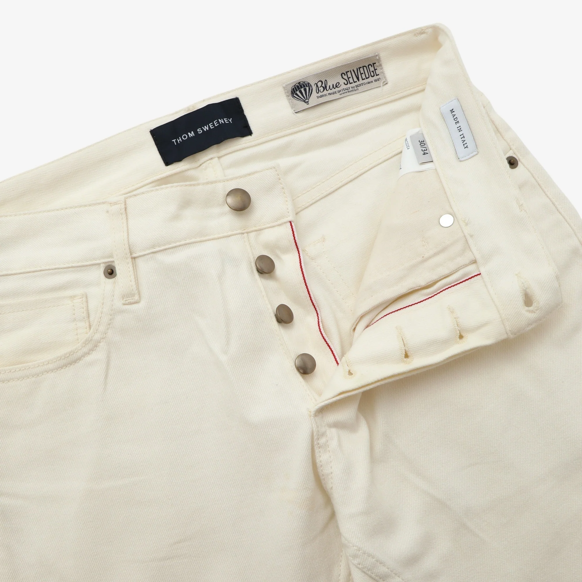 Mens Thom Sweeney Slim Jeans In Beige