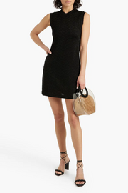 Missoni Womens Crochet Knit Mini Dress in Black