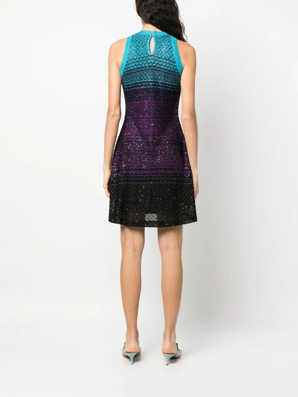 Missoni Womens Sequin-Embellished Knitted Dress