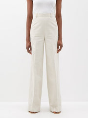 Womens Altuzarra Wide Leg Trousers In Beige