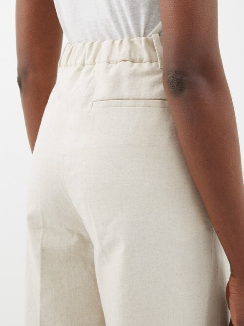 Womens Altuzarra Wide Leg Trousers In Beige