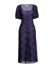 Ganni Women's Tulle Flared Midi Dress