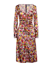 Ganni Women's Flared Satin Midi Dress
