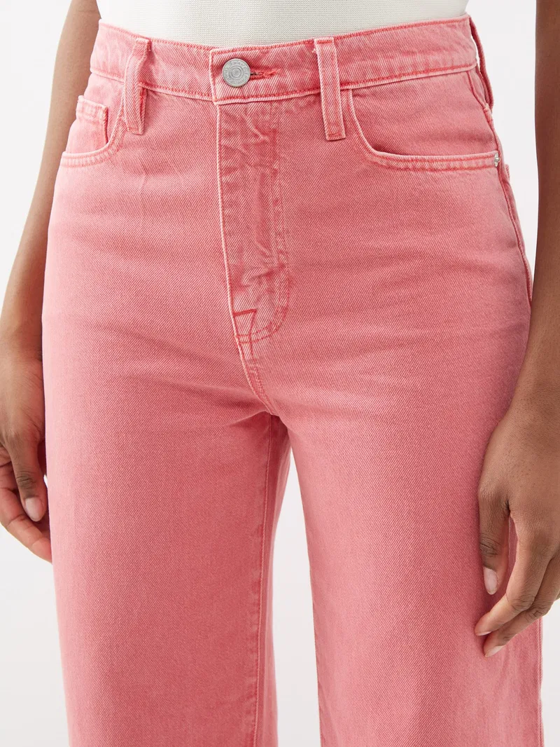 Womens Frame Denim Straight Jeans In Pink