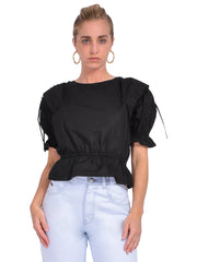 Womens Frame Denim Blouses In Black