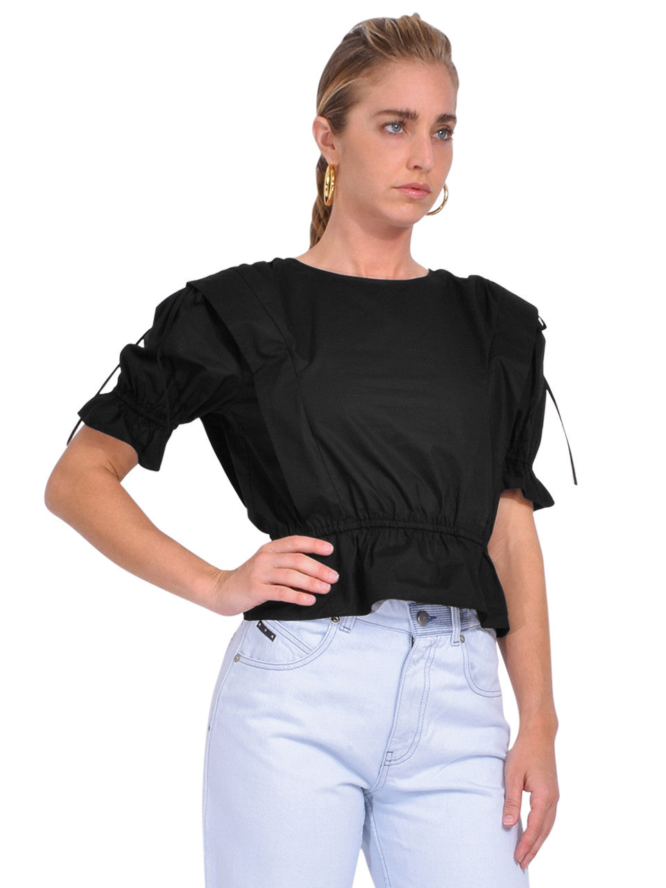 Womens Frame Denim Blouses In Black