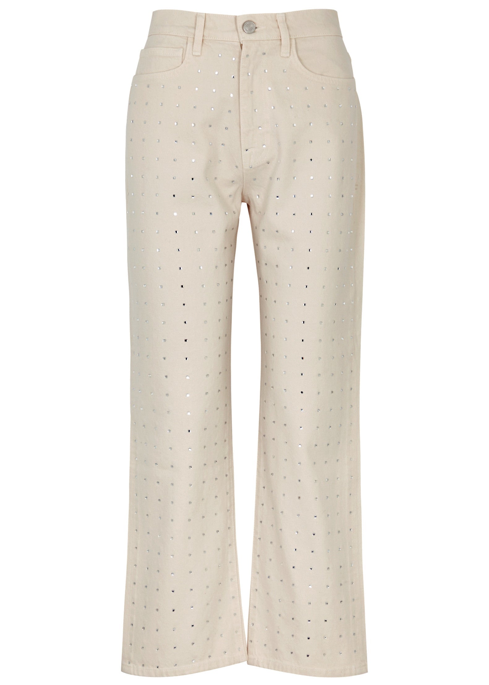 Womens Frame Denim Straight Jeans In Off White