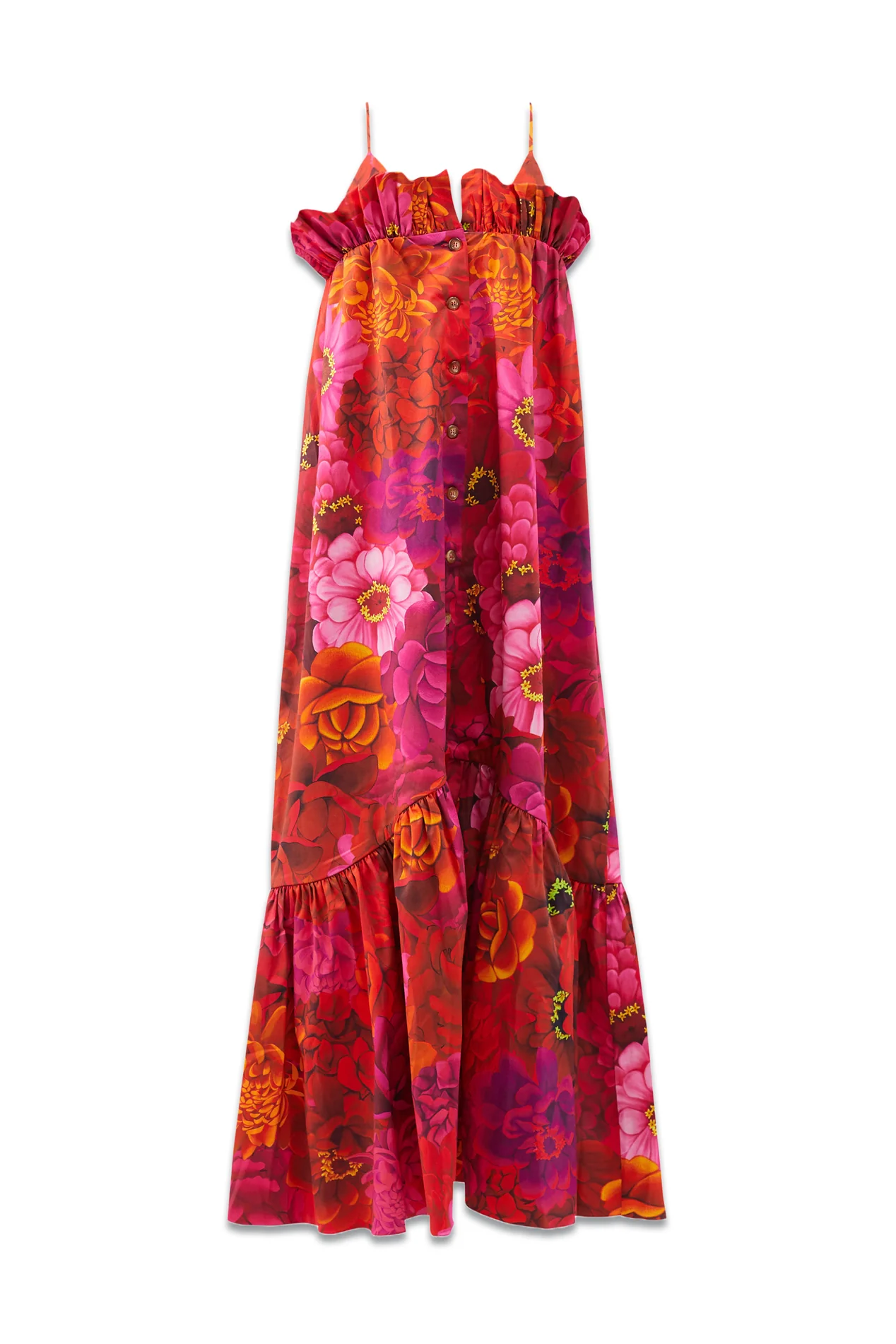 Womens Kika Vargas Long Day Dresses In Print Pink