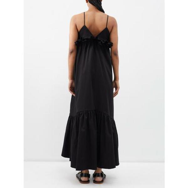 Womens Kika Vargas Long Day Dresses In Black