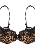 Agent Provocateur Womens C/O Leopard Print Molly Bra W Lace Trim In Multi