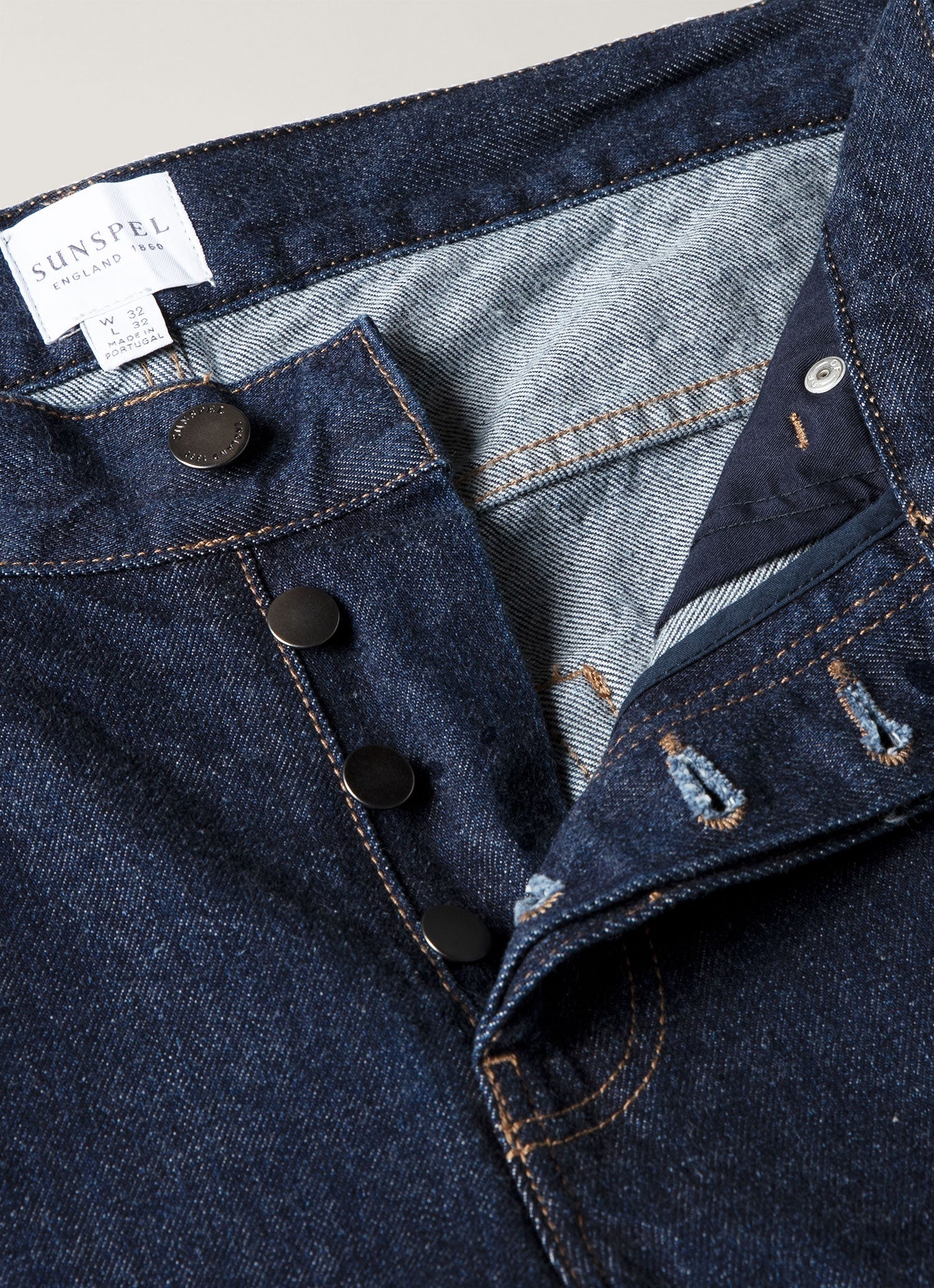 Mens Sunspel Slim Jeans In Indigo