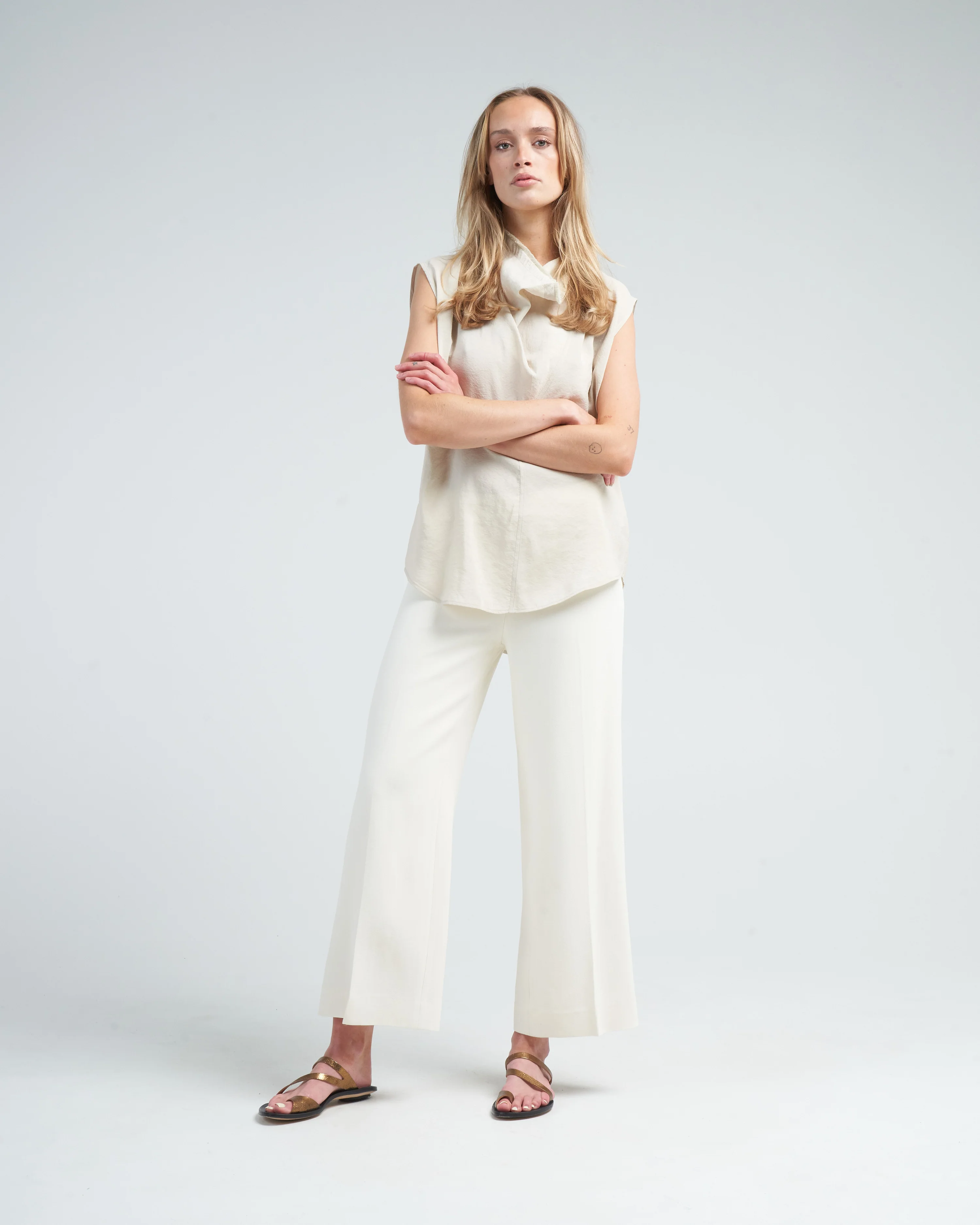 Womens Toteme Tailored Trousers In Cream