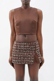 Womens 16 Arlington Evening Tops In Chocolate Brown