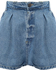 RAEY Womens Extra Tencel Shorts in Blue