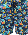 Vilbrequin Mens Moorea Piranhas Print Elasticated Drawstring Swimshorts