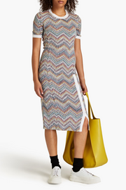 Missoni Womens Crochet Knit Midi Dress