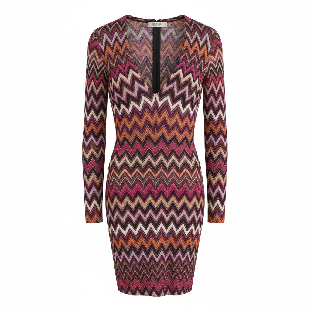 Missoni Womens Midi Dress in Purple