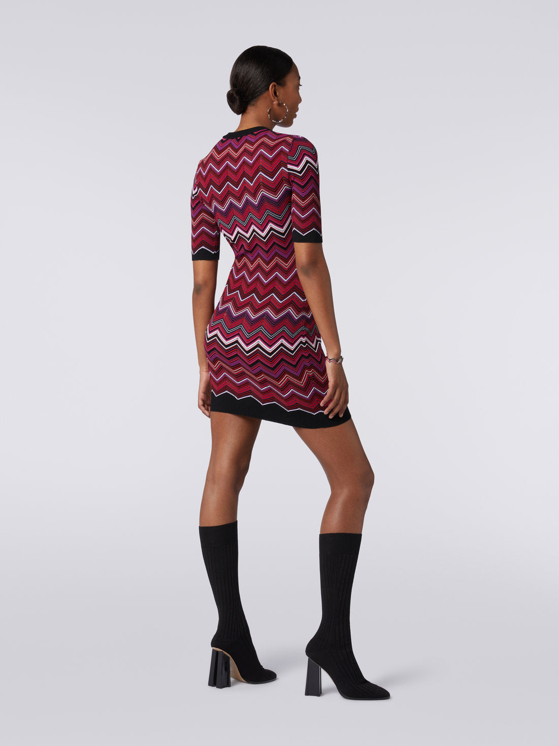Missoni Womens Chevron Mini Dress in Pink