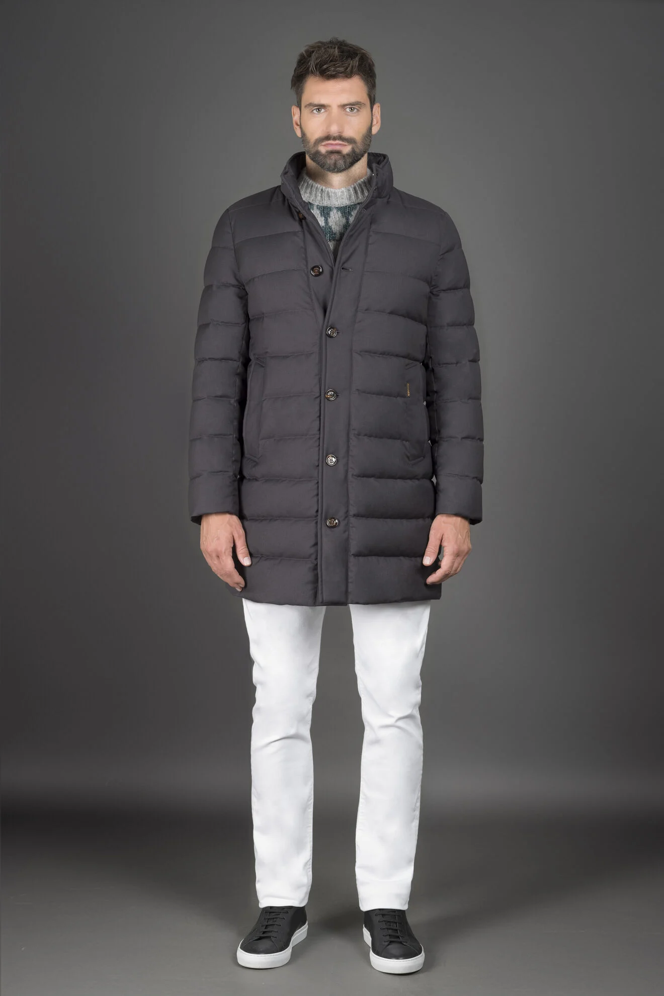 Mens Moorer Down Coats In Grey