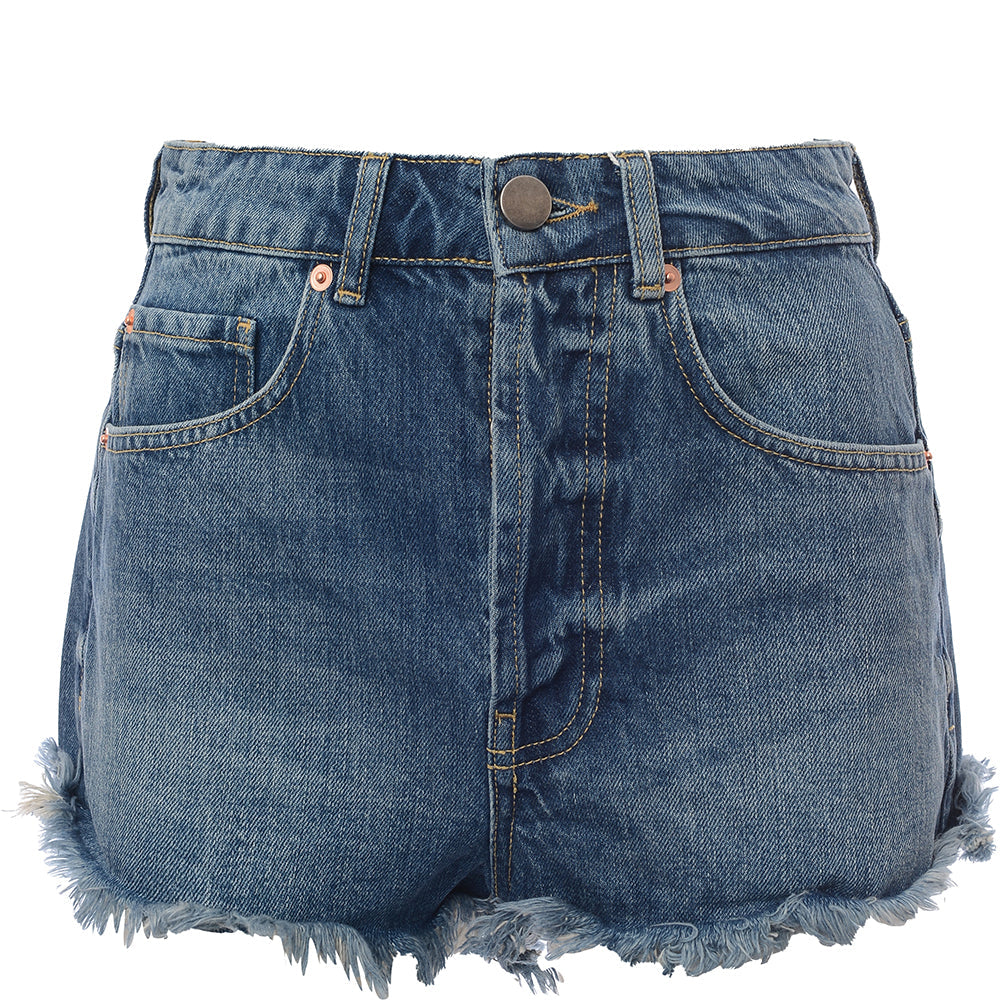 RAEY Womens Organic Blend Tahiti Shorts  in Blue