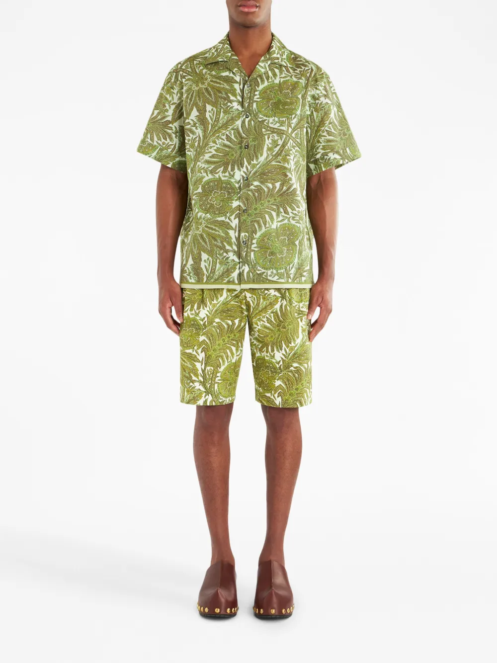 Mens Etro Casual Shorts In Green