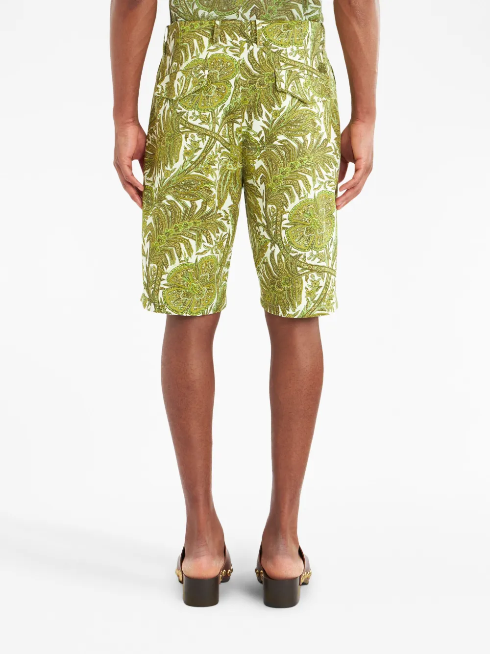 Mens Etro Casual Shorts In Green