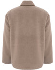 Represent Mens Brown Fleece Pullover Long Sleeve Half Zip Overshirt