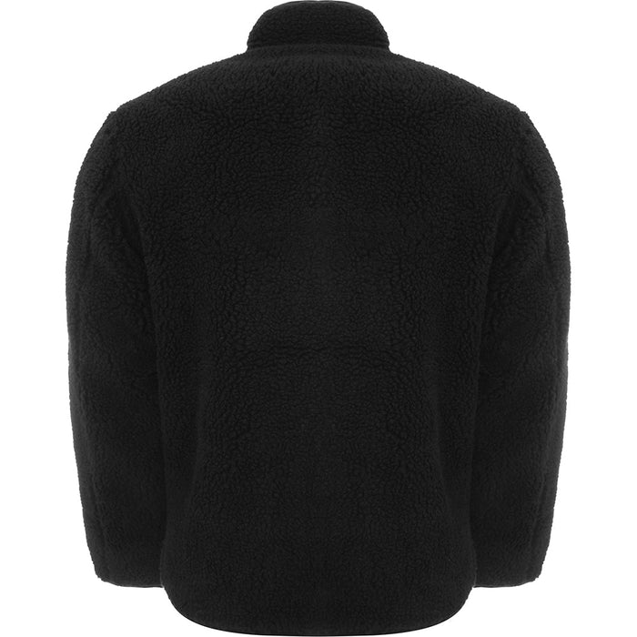 Represent Mens Black Zip Through Pile Fleece Jacket