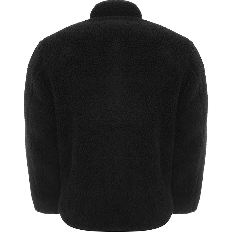 Represent Mens Black Zip Through Pile Fleece Jacket