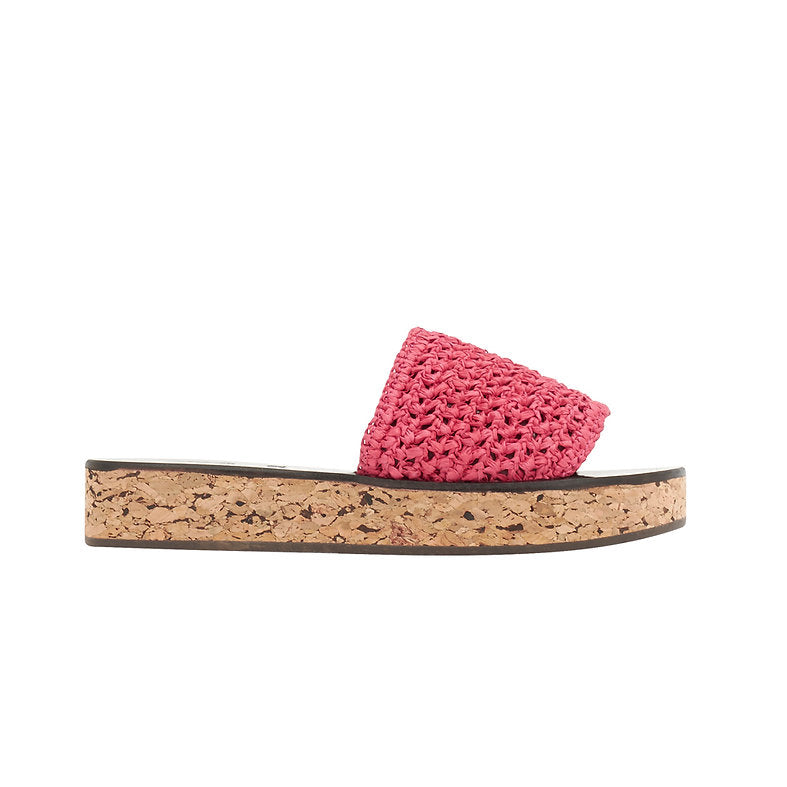 Womens Ancient Grk Sandals Slides In Fuchia/Tan