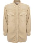 Isabel Marant Etoile Womens Taniami Fluid Denim Overshirt - Ga in White