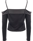 Diesel Womens Dropped Off Shoulder Ls Top In Grey