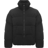 Diesel Women's Black Oversizer Puffer Jacket with Logo Back