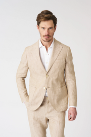 Mens 120 Lino Suit Jackets In Taupe