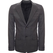 Lanvin Mens Virgin Wool Notch Lapel Flap Pocket 2 Button Suit Jacket In Grey