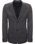 Lanvin Mens Virgin Wool Notch Lapel Flap Pocket 2 Button Suit Jacket In Grey