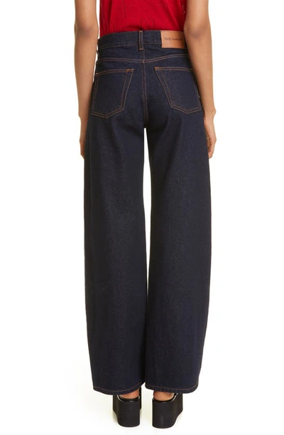 Womens Molly Goddard Straight Jeans In Dark Denim