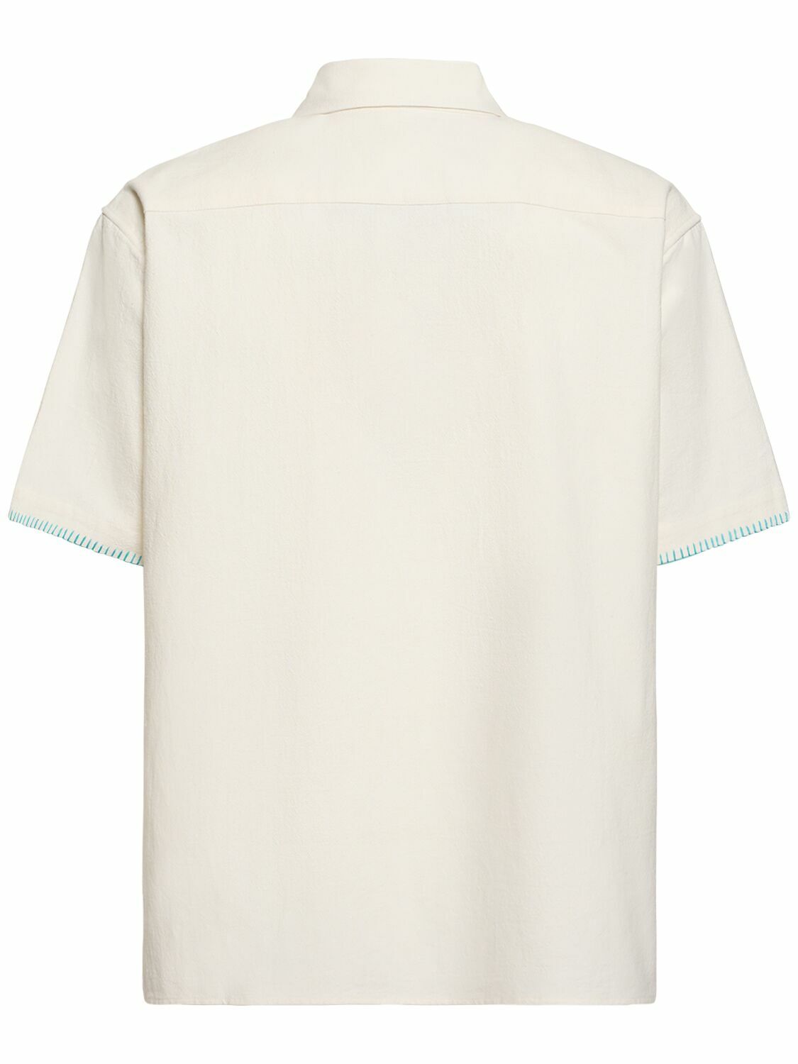 Mens Commas Short Sleeve Polos In White