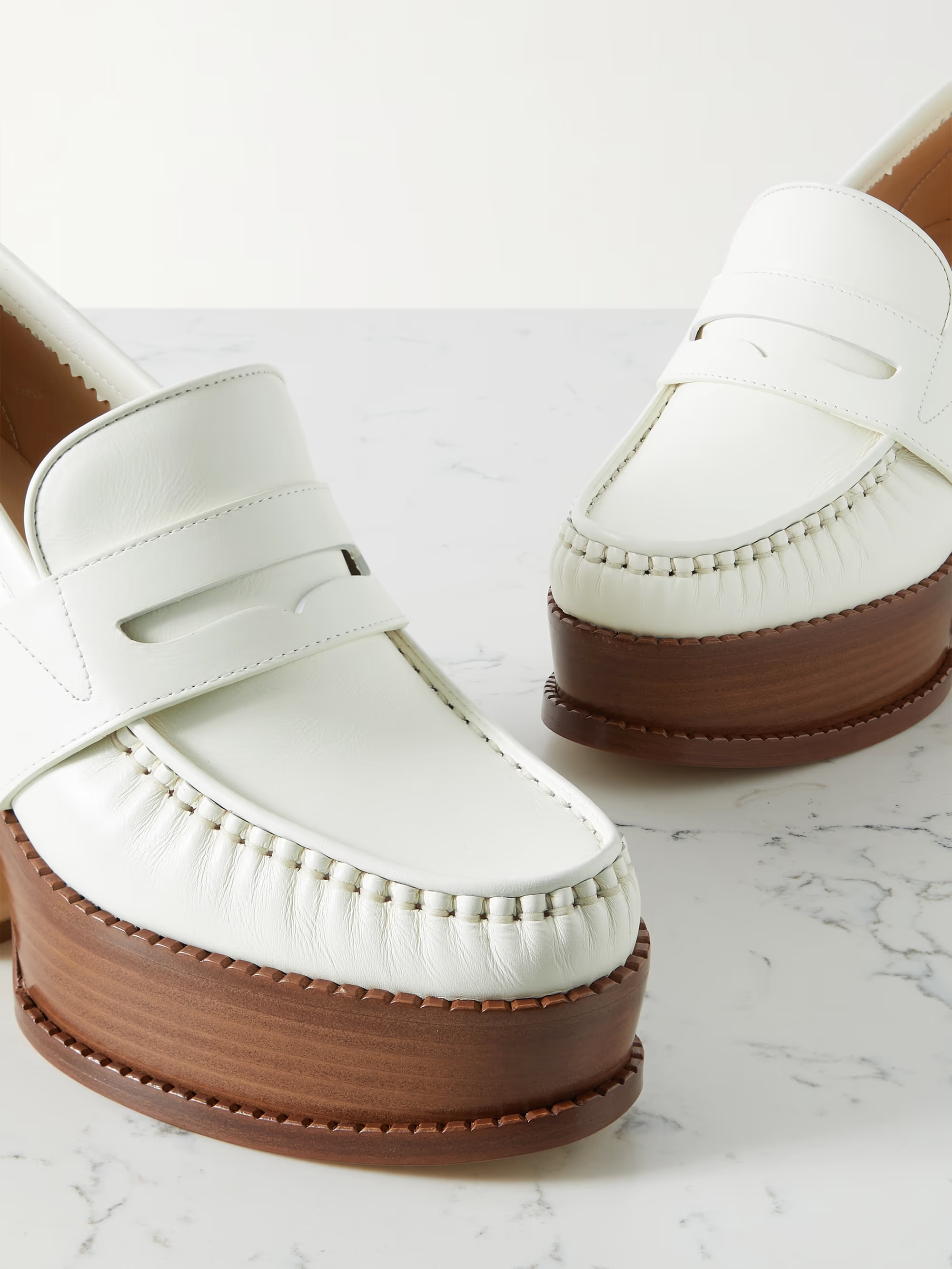 Womens Gabriela Hearst Flatforms In Cream